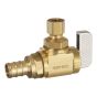 Valve 1/2 Crimpex x 1/4 OD - Angle - Brass