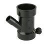 Raccord en Y pour lave-vaisselle, ABS-DWV, femelle, noir, 1 1/2" x 3/4"