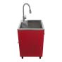 Ensemble cabinet de lavage, noir-rouge, 24"