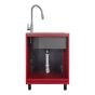 Ensemble cabinet de lavage, noir-rouge, 24"
