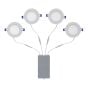 Ensemble de luminaires encastrés, DEL, 4 en 1, 5 CCT, 4", 12/pqt