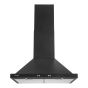 Hotte de cuisine cheminée, 600 PCM, Noir mat