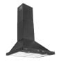 Hotte de cuisine cheminée, 600 PCM, Noir mat
