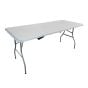 Table pliante, blanc, 6’