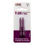 Embouts de 2 po T-20, mauve, paq. de 2