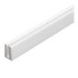 Moulure en U pour treillis panneau d’intimité, PVC, blanc, 8’