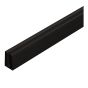 Moulure en U pour treillis panneau d’intimité, PVC, noir, 8’