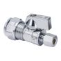Valve d’arrivée d’eau, horizontale, 5/8" COMP x 3/8" COMP, laiton