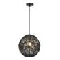 Pendant Light, Rattan, Black