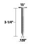 Coil Framing Nails, Ring Shank, 3-1/4 x .120-in, 4000/Pkg