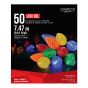 Guirlande de 50 lumières, DEL, 24,5’, multicolore