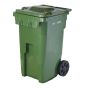 Wheeled Green Bin with American Grip, 10-in Wheels, 240 L