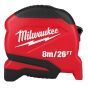 Compact Tape Measure, Metric/Imperial, 8 m/26-ft