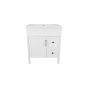Meuble-lavabo Makala, 30,25" x 21,25" x 35,75", fini blanc mat