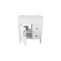 Meuble-lavabo Makala, 30,25" x 21,25" x 35,75", fini blanc mat