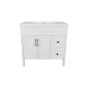 Meuble-lavabo Makala, 36,25" x 21,25" x 35,75", fini blanc mat