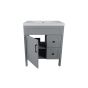 Meuble-lavabo Makala, 30 po, gris