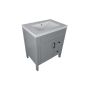 Meuble-lavabo Makala, 30 po, gris