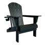 Folding Adirondack Chair - Black