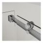 Porte de douche coulissante Inspiration, 48", verre clair, cadre chrome