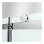 Porte de douche coulissante Inspiration, 48", verre clair, cadre chrome
