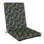 Reversible High-Back Patio Cushion - Floral Pattern - 19" x 42"