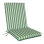 Reversible High-Back Patio Cushion - Striped Pattern - 19" x 42"