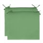 Outdoor Bistro Cushion Set - 17" x 17" - Sage - 2/Pkg