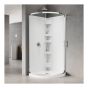 Ensemble de douche Opaline, rond 3 mcx, 34" x 76", chrome
