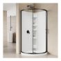 Ensemble de douche Opaline, rond 3 mcx, 36" x 76", noir mat
