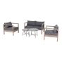 Naos Conversation Set - 5-Piece - Steel Frame - Wood-Look Finish