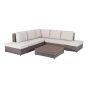 Gemini Sectional Lounge Set - 4-Piece - Aluminum and Wicker