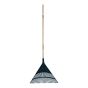 Leaf Rake - 24 Tines, 65" Wood Handle - Matte Navy Finish