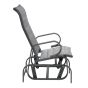 Calais Single Glider Chair - Aluminum Frame - Padded - Dark Grey