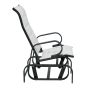 Calais Single Glider Chair - Aluminum Frame - Padded - Light Grey