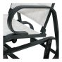 Calais Single Glider Chair - Aluminum Frame - Padded - Light Grey