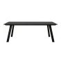 Table à dîner extérieure Hollo, 86,6" x 39,4", noir