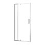 Porte de douche pivotante, semi-sans cadre, 40" x 32", chrome