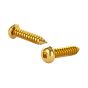 Metal Screws - #8 x 5/8" - Self‑Tapping - Type A - Brass - 18/Pkg
