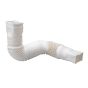 Flex-A-Gutter Spout Downspout Extension - Vinyl - White - 25-55" Adjustable