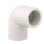 Coude S40 en PVC, 3/4", blanc