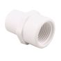Adaptateur S40 en PVC, 1", blanc