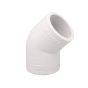 Coude de 45°, 1", blanc