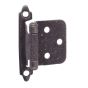 Semi-Concealed Self-Closing Hinge - Wrought iron - 2 3/4" - 2/Pkg