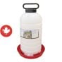 Fontaine pour volaille se remplissant par le haut Farm Tuff, blanc/rouge, 7 gal
