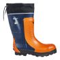 Bottes de sécurité, en caoutchouc, orange/noir, grandeur 12