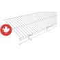 Tablette grillagée, modèle PS, tringle à glissement continu, 12" x 96"