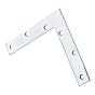 Flat Corner Plate - Zinc - 6"