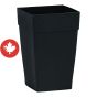 Self-Watering Harmony Tall Planter - 12" x 18" x 12" - Black