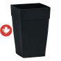 Self-Watering Harmony Tall Planter - 16" x 24 1/4" x 16" - Black